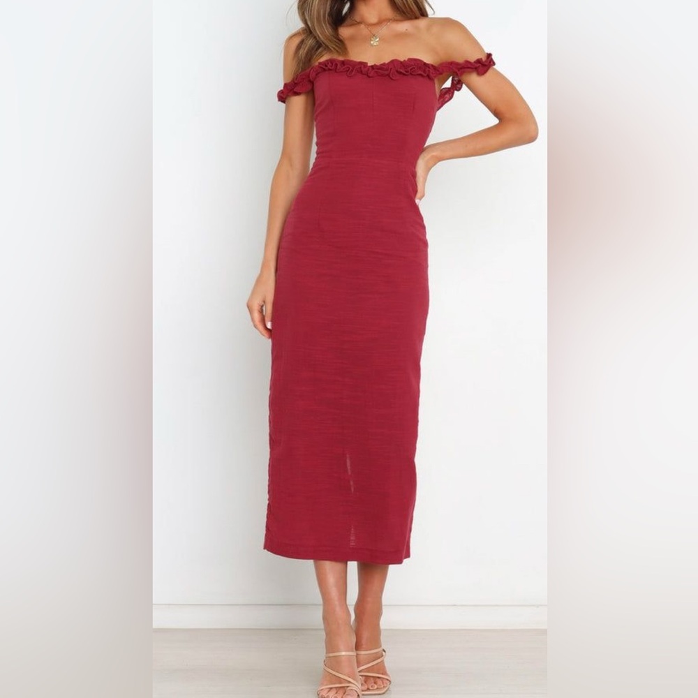 Petal & Pup - Cabernet Red Dress